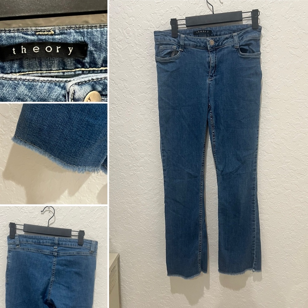 Theory Women's Classic Blue Straight Leg Jeans